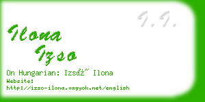 ilona izso business card